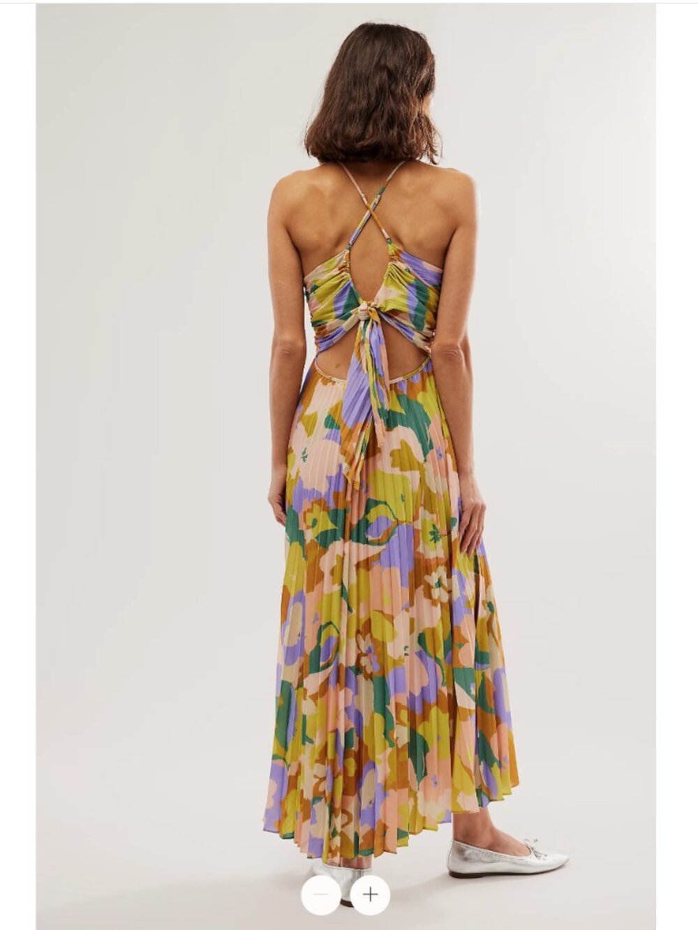 Astr the label Blythe Floral Plisse Midi Dress M / NWOT - Picture 4 of 8